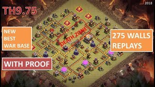NEW BEST TH9.75 ANTI 3 WAR BASE #9| CLASH OF CLAN |2018