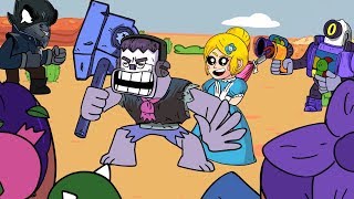 Brawl Stars Animation #7 - Frank Fall in love with Piper l GuRu mobile game