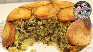 Рассыпчатый рис с мясом и зеленью. Персидский плов. Ну очень вкусно. Кухня в кайф.