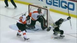 Sidney Crosby Scores 15 Seconds Into Game 2! (Pens vs Flyers 04/13/12)