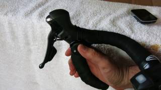 Garmin Remote Mounted on Handlebar of Road Bicycle