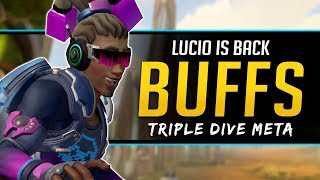Overwatch LUCIO IS BACK - Buffs & Hammond Triple Tank Dive