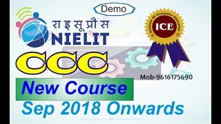 CCC New Course Updation(Sep18 Onwards)-Very Important