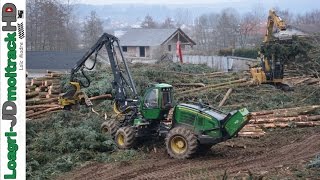 Abatteuse John Deere 1470E | Porteurs Logset 4F & John Deere 1410 | Parmentier Frères