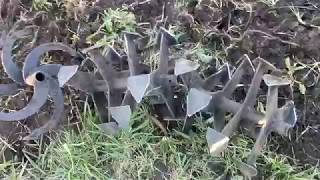 Сравнение фрез для мотоблока.   после вспашки трактором.  Обычные фрезы, гусиные лапки, целина.