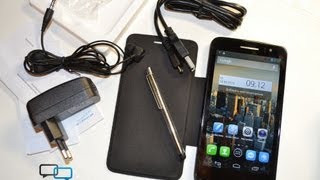 Распаковка Alcatel One Touch Scribe HD со стилусом и обложкой (unboxing)