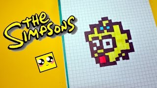 Рисуем по клеточкам- МЭГГИ Симпсон/ СИМПСОНЫ (the SIMPSONS)PIXEL ART