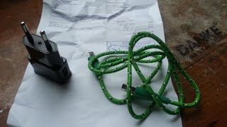 Распаковка USB адаптер и Микро USB кабель в нейлоновой оплетке из SMOL.NET.UA