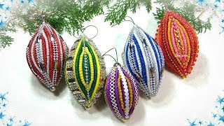 ? НОВОГОДНИЕ ИГРУШКИ НА ЁЛКУ ? из фоамирана своими руками ? diy christmas ornaments