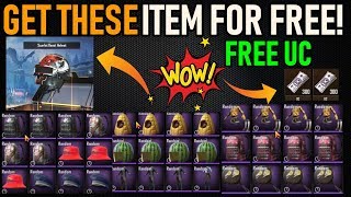 GET FREE UC|BAGPACK SKIN|PARACHUTES SKINS|LEGENDRY OUTFIT IN PUBG MOBILE