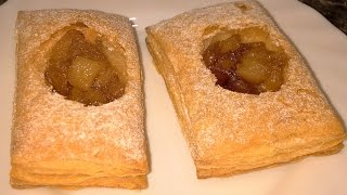 Слойки с яблоками. Слойки с яблоками из слоеного теста. Слойки рецепт из готового теста.