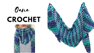 Crochet 3D baktus scarf by Oana
