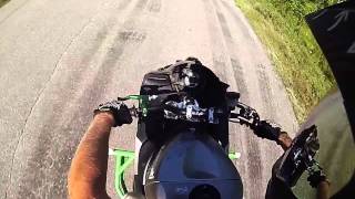 Time to learn wheelies on a ninja 636