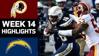 Redskins vs. Chargers | NFL Week 14 Game Highlights
