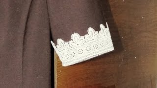 Пришиваем манжеты на школьное платье