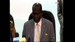 Barnaba Marial Benjamin announced the pullout of South Sudan's armyfrom the Heglig area