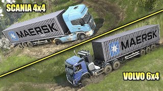 Challenges Scania VS Volvo di Lumpur - Spintires: Mudrunner