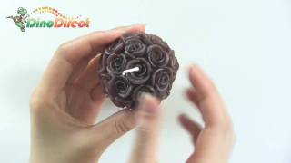 Romantic Rose Ball Shaped Candle for Party Thanks Giving Gift - dinodirect