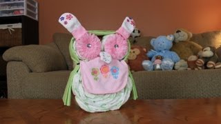 Owl Diaper Cake (How To Make)
