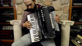 4077 - Black Hohner FB-185 Free Bass Piano Accordion LMMH 41 185 $1999