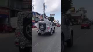 2020 New-gen Mahindra Thar Spied testing with new Alloy wheels and LED Lights