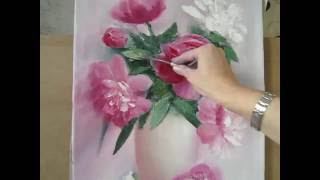 Мастер-Класс масляной живописи "Пионы в вазе"