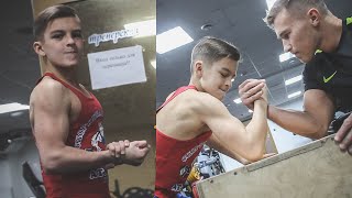 Young Muscle Machine - 11 Years Old Kid Beating Bodybuilders in Armwretling | World Strongest Boy