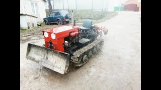 обзор ходовой самодельного гусеничного трактора MINI DOZER