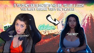 If you do not sub or donate to this Female Streamer you are a LEECH! & The most boring Thot on earth
