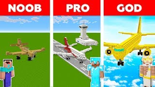 Minecraft AIRPLANE CHALLENGE ✈️ / Noob vs Pro vs God in Minecraft