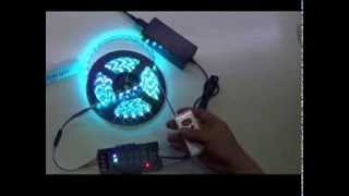 Rope LED Strip Light 5M 5050 3528 Switch Panel with Wireless 8 Keys RGB LED Strip Kit