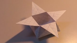 Gấp giấy Origami: How to Make an Origami star box. Hướng dẫn Gấp hộp (khay) đựng đồ bằng giấy