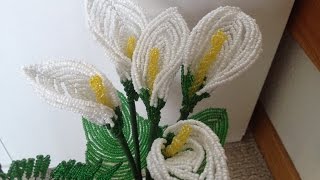 КАЛЛА из БИСЕРА. Tutorial: Beaded CALLA. Часть 1/2. БИСЕРОПЛЕТЕНИЕ