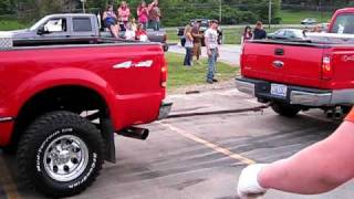 ford pickup truck pull - ohio redneck truck pull - its more fun when they break!