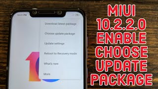 Pocophone F1 - How to Enable Choose Update Package in System Settings