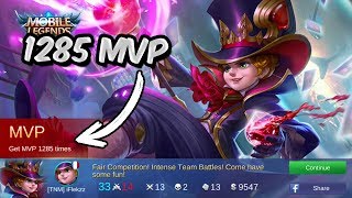 1285 MVP HARLEY 'JOKER' GAMEPLAY! - MOBILE LEGENDS