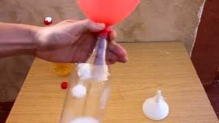 Experimentos caseros - Inflar un globo con vinagre y bicarbonato