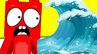 ЖЕЛЕЙНЫЙ МИШКА НУБИК ПРОТИВ ЦУНАМИ В МАЙНКРАФТЕ! minecraft