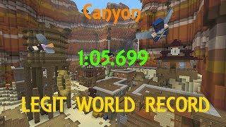 Glide - Canyon - LEGIT WORLD RECORD - 1:05.699 - Minecraft