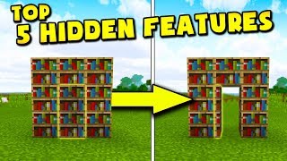 TOP 5 HIDDEN Minecraft Features! (Minecraft Pocket Edition)