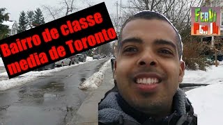Rua residencial bairro de classe media em Toronto