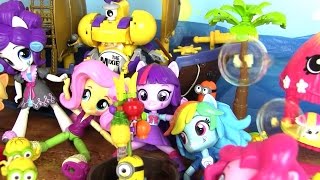 Эквестрия Герлз на Гавайях! Вечеринка! MLP Май Литл Пони Мультик. Видео для Детей. Куклы