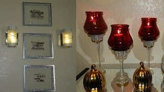 DIY Elegant Home Decor with Dollar Tree Items| DIY Wall Home Decor Idea| DIY Elegant Candle holders