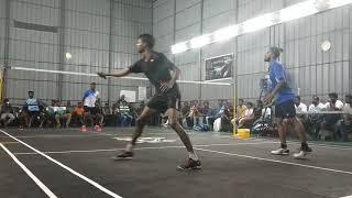 balu&vishnu rajendran vs kollam vinod&bennet PBA badminton final  set1