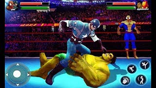 Superhero Wrestling Tag Team Ring Fighting Arena | Spider Vs Monster Vs Flash Hero -Android GamePlay