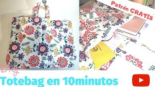 Cómo hacer una totebag en 10minutos | DIY TUTORIAL DE COSTURA