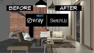 Vray Next sketchup Interior Rendering Workflow | Speed Build #21