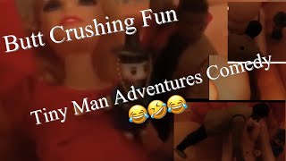 Giantess Butt Crushing Shrunken Men | Tiny Man Adventures Comedy | Tiny Men Deliver Strangers Baby