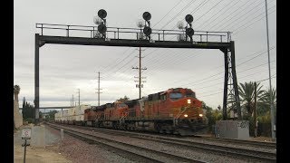 Searchlight Signal Bridge Railfanning: Amtrak, BNSF, Metrolink Trains