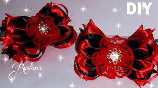 Праздничный бантик канзаши Мк DIY